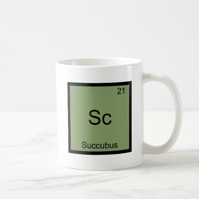 Caneca De Café Sc - Camiseta engraçada do símbolo do elemento quí (Direita)