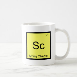 Caneca De Café Sc - Queijo em Cordas Engraçado Símbolo de Element
