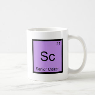 Caneca De Café Sc - Símbolo de Elemento Químico Engraçado para Ci