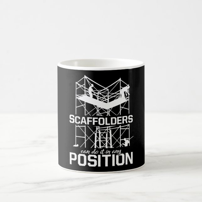 Caneca De Café ScafPastas Posicionam Scaffolding ScafddddowBuilde (Centro)