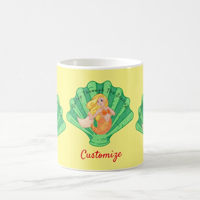 Caneca De Café Scallop Shell Mermaid Thunder_Cove   (Centro)