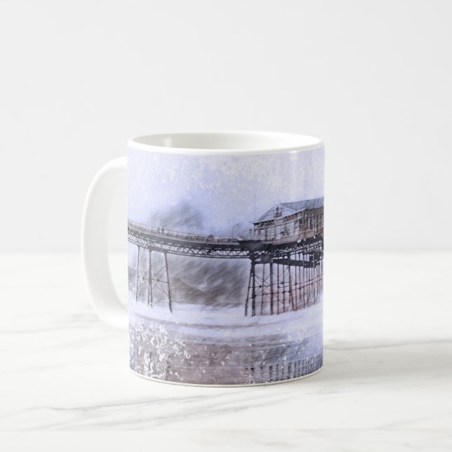 Caneca De Café Scarborough: O Pier de North Bay (Frente Esquerda)