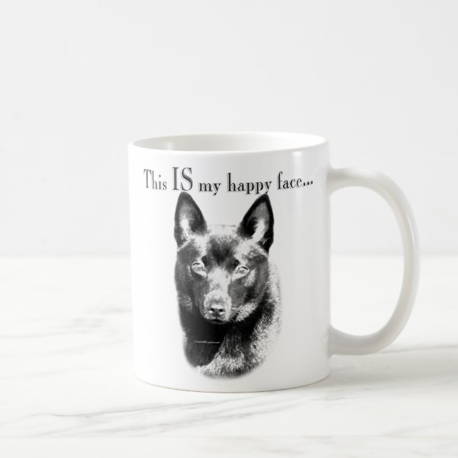 Caneca De Café Schipperke Happy Face (Direita)
