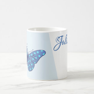 Caneca De Café Schmetterling mit blauen Punkten