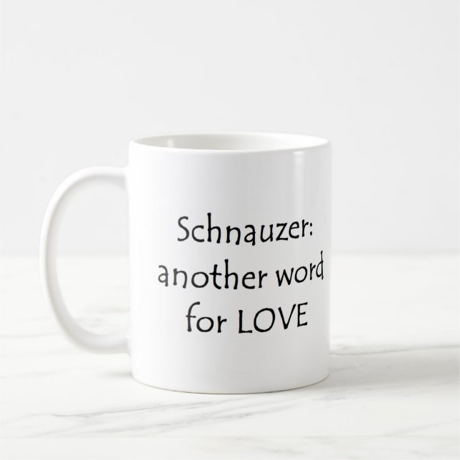 caneca de café schnauzer (Esquerda)
