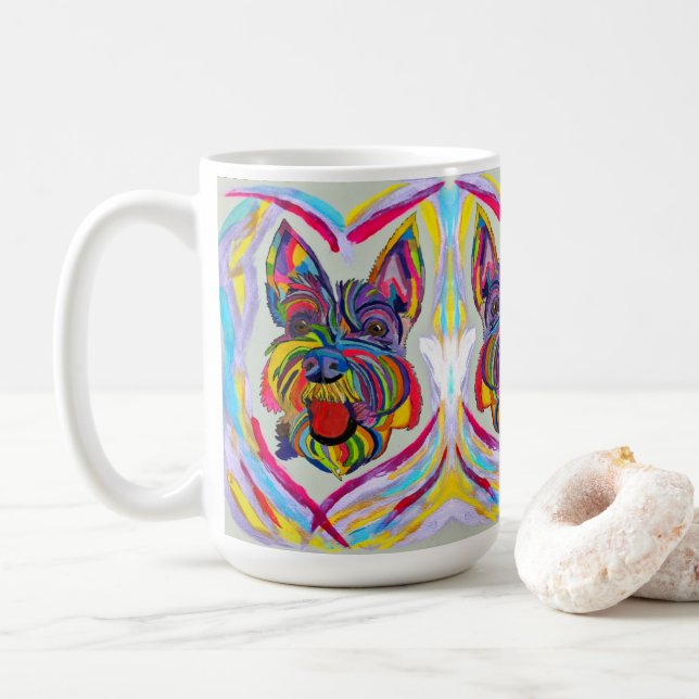 Caneca De Café Schnauzer Love Mug (Com Donut)