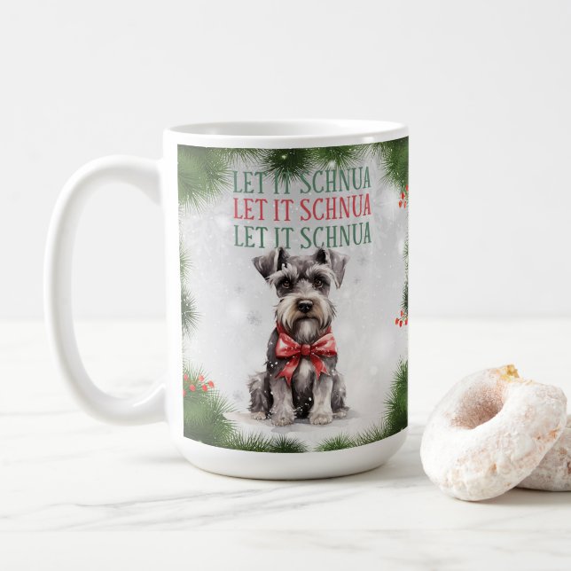 Caneca De Café Schnuazer Funny Dog Pun Café Mug (Com Donut)