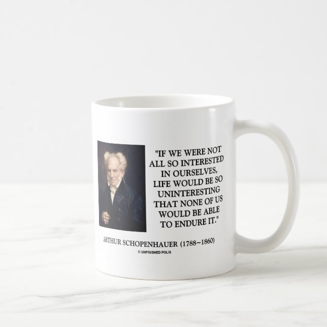 Caneca De Café Schopenhauer interessou em nos citações (Direita)