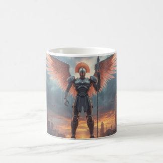 Caneca De Café Sci-Fi Fantasy Cyberpunk Mug. Sentinel of Crimson