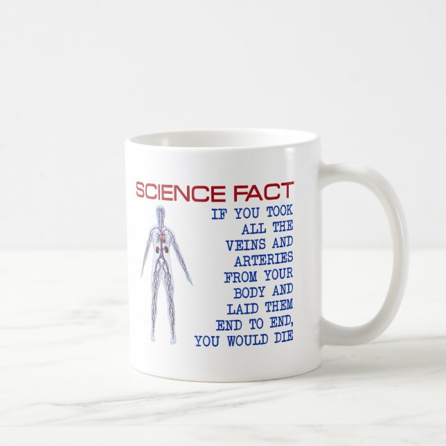 Caneca De Café Science Veins Funny Mug (Direita)