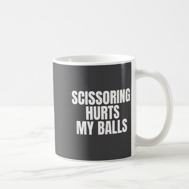 Caneca De Café Scissoring Hurts My Unhinged Adult Joke Meme Raunc (Direita)