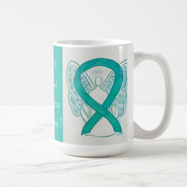 Caneca De Café Scleroderma Sensibilização Ribbon Angel Custom Mug (Direita)