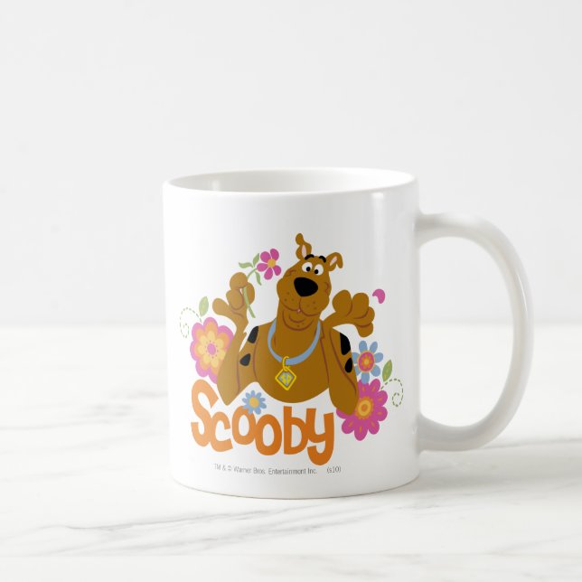 Caneca De Café Scooby-Doo Em Flores (Direita)