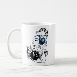 Caneca De Café Scorpio Art Deco Lady
