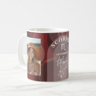 Caneca De Café Scorpio Zodiac Astrology Foto Personalizada Birthd