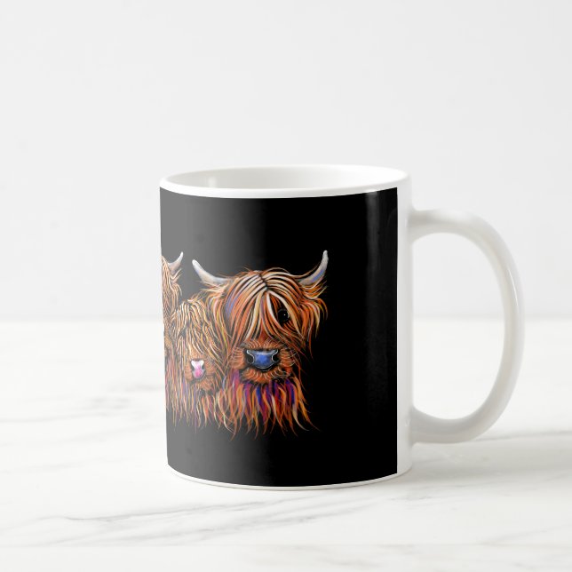 Caneca De Café SCoTiSH HigHLaND CoWs ' THe McHaiRY CooS ' (Direita)