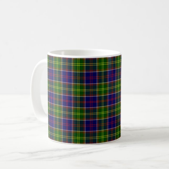 Caneca De Café Scotland Ayrshire District Tartan (Frente Esquerda)