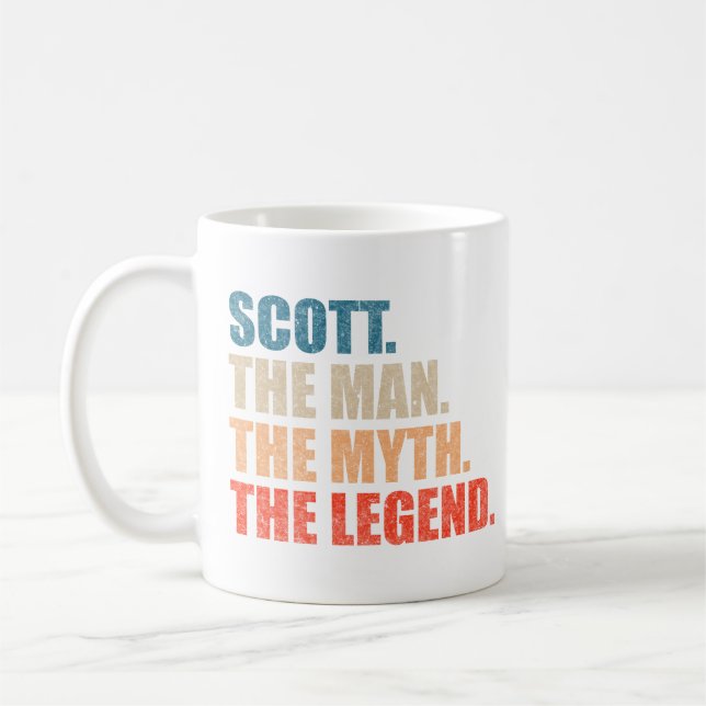 Caneca De Café Scott O Homem O Mito A Lenda (Esquerda)