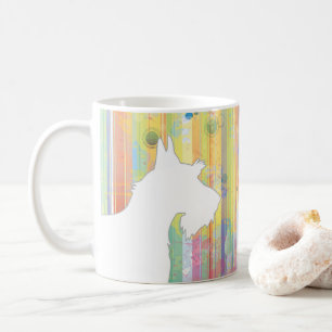 Caneca De Café Scottie Customizable Watercolor Silhouette Mug
