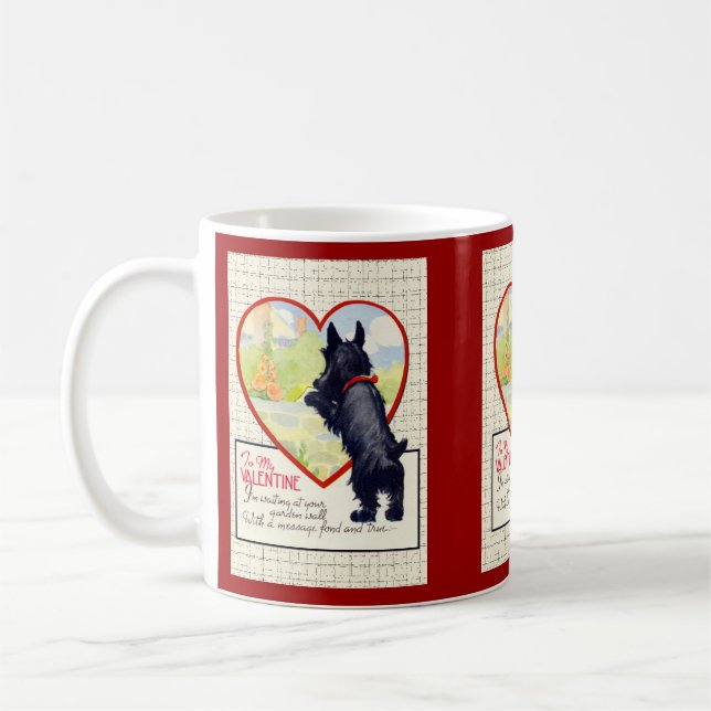 Caneca De Café Scottie dog Valentine Scottish Terrier (Esquerda)