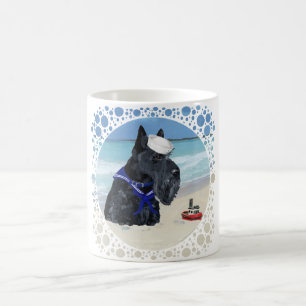 Caneca De Café Scottie na Praia