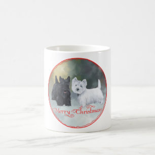Caneca De Café Scottie Westie Christmas