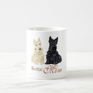 Caneca De Café Scotties Trigo e Preto no Dia das Mães