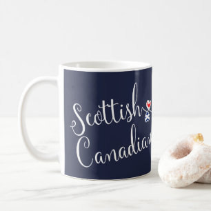 Caneca De Café Scottish Canadian Entwined Hearts Mug