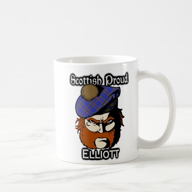 Caneca De Café Scottish Clan Elliott Tartan Scottish (Direita)