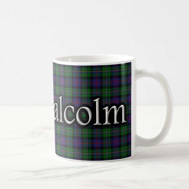 Caneca De Café Scottish clássico do Tartan de Malcolm do clã (Direita)