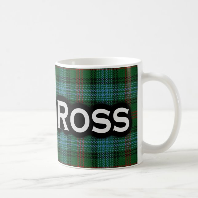 Caneca De Café Scottish do Tartan de Ross do clã (Direita)