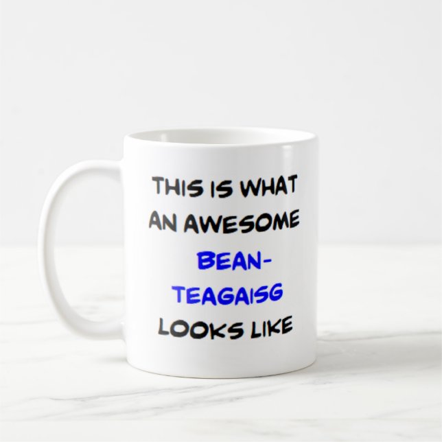 Caneca De Café scottish teacher bean-teagaisg, awesome (Esquerda)