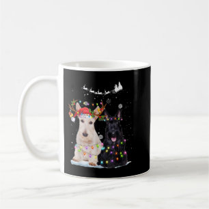 Caneca De Café Scottish Terrier Reindeer Xmas Luzes Natal Xm