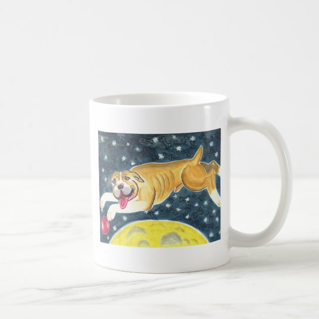 Caneca De Café Scouty salta sobre a lua (Direita)