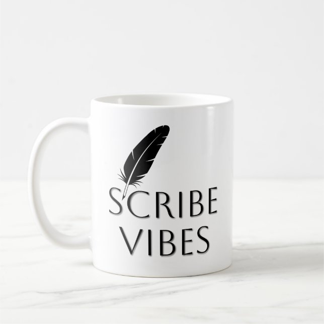 Caneca De Café Scribe Vibes Author Writer Poet  (Esquerda)
