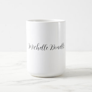Caneca De Café Script Clássico de Na moda para Adicionar Seu Nome