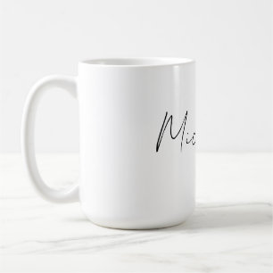 Caneca De Café Script Classy Na moda adicione seu nome