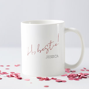 Caneca De Café Script de Chic Minimalista do Dia Simples Galentin