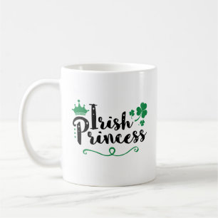 Caneca De Café Script de Dia de São Patrício de Mulheres da Princ