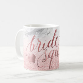 Caneca De Café Script Dourado do Quadrado Bride do PixDezines/Fau