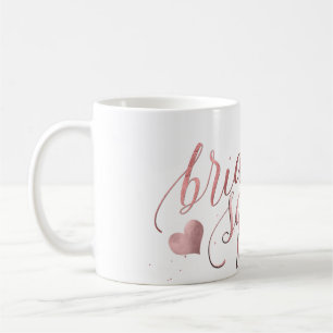 Caneca De Café Script Dourado do Quadrado Bride do PixDezines/Fau
