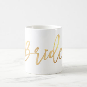 Caneca De Café Script Dourado/Moderno PixDezines