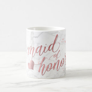Caneca De Café Script PixDezines Madrinha de casamento/Faux Rosa