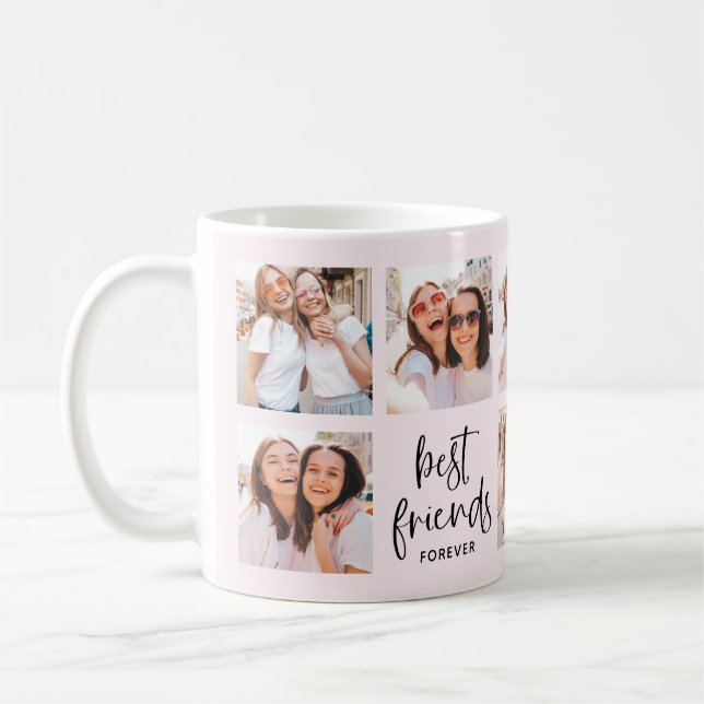 Caneca De Café Script Trendy no Blush | Múltiplos melhores amigos (Esquerda)