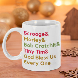 Caneca De Café Scrooge Marley Modern Festivo Minimalista Natal