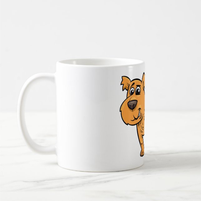 Caneca De Café Scruffy Orange Puppy Dog (Esquerda)