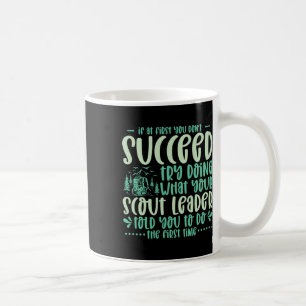 Caneca De Café Se ao Primeiro Você Não Tiver Sucesso Líder de Esc