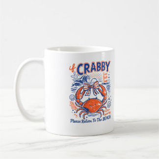 Caneca De Café Se Caranguejo Por Favor Volte Para A Praia Praia E