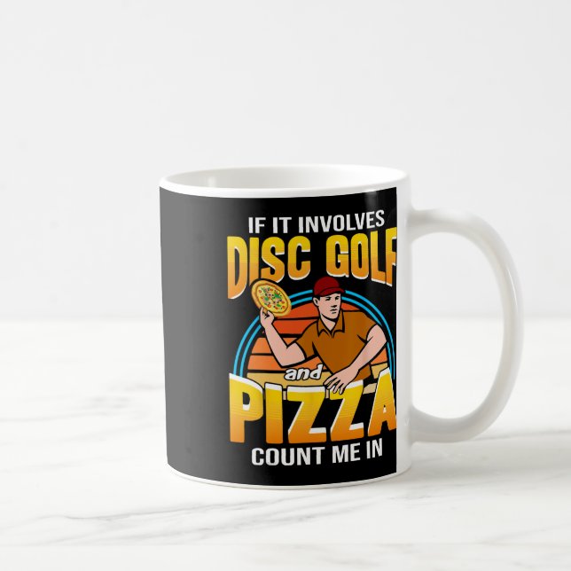 Caneca De Café Se Envolve Disc Golf E Pizza Me Inclua (Direita)