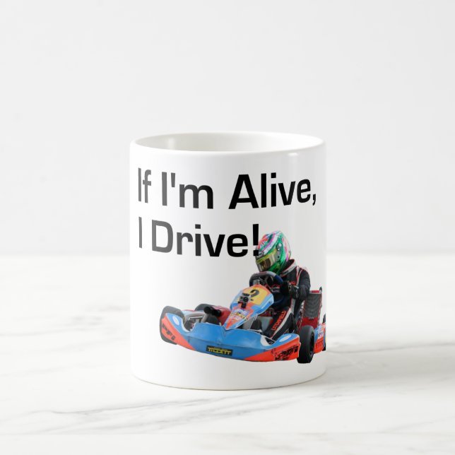 Caneca De Café Se estou vivo, dirijo canta-canja (Centro)